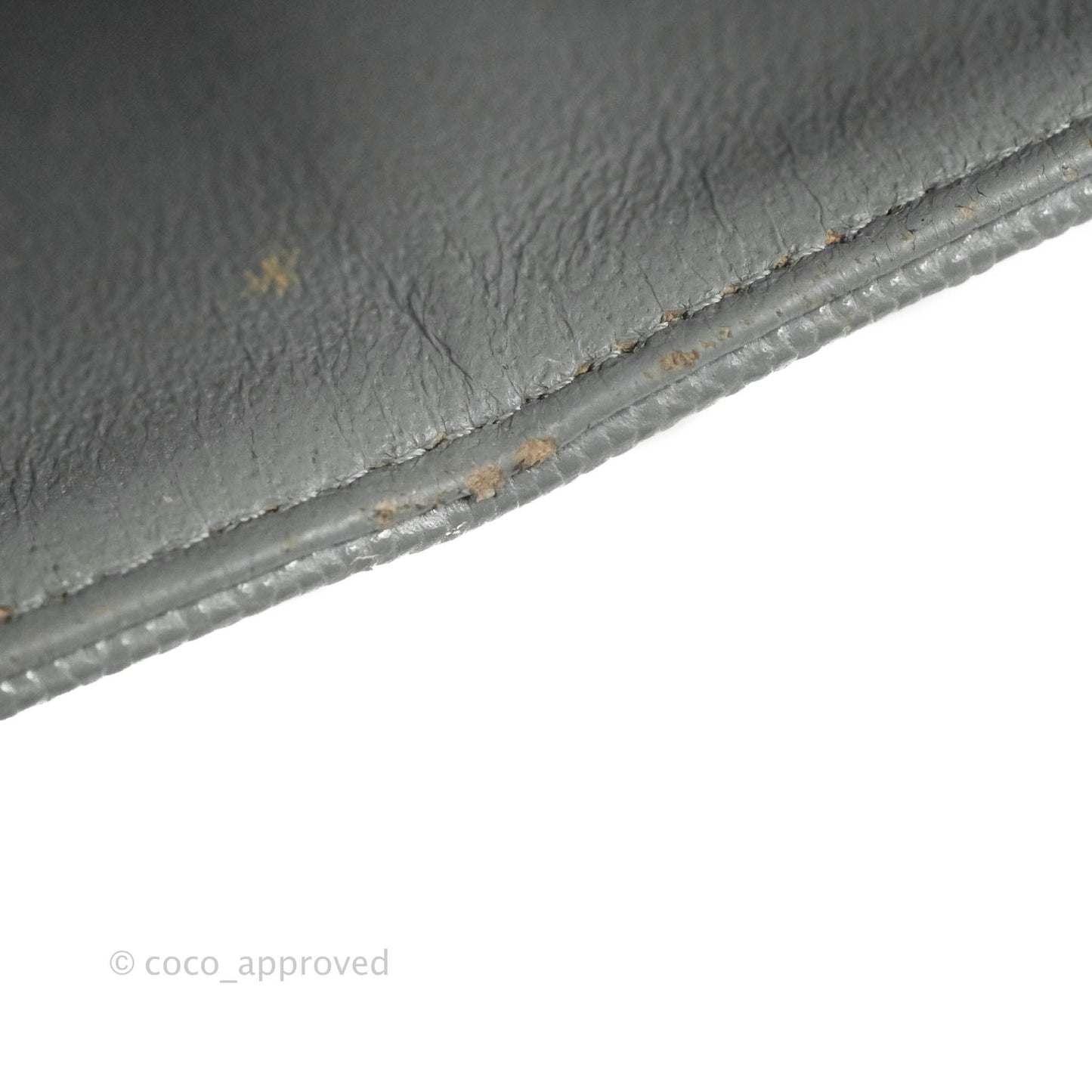 Chanel Small Classic Quilted Flap Grey Caviar Gold Hardware 20C