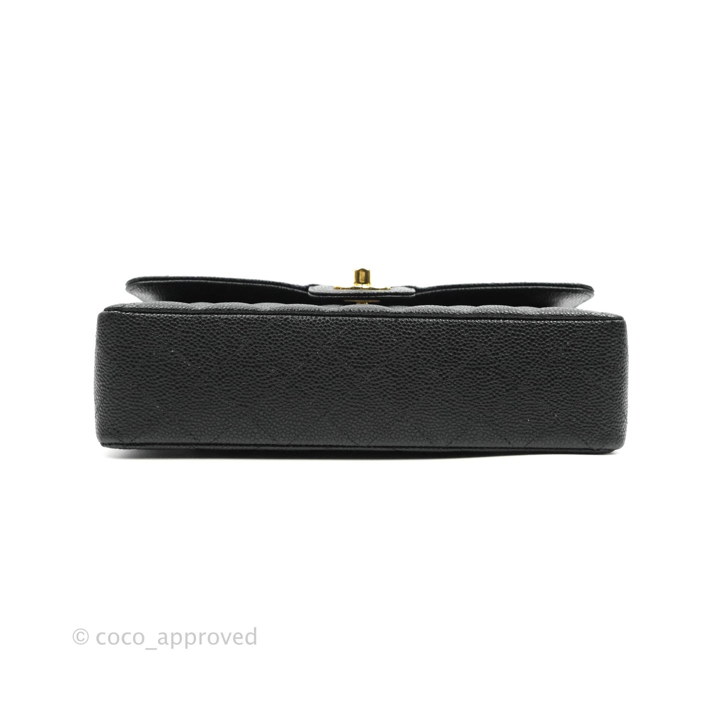 Chanel Medium M/L Quilted Classic Flap Black Caviar Gold Hardware