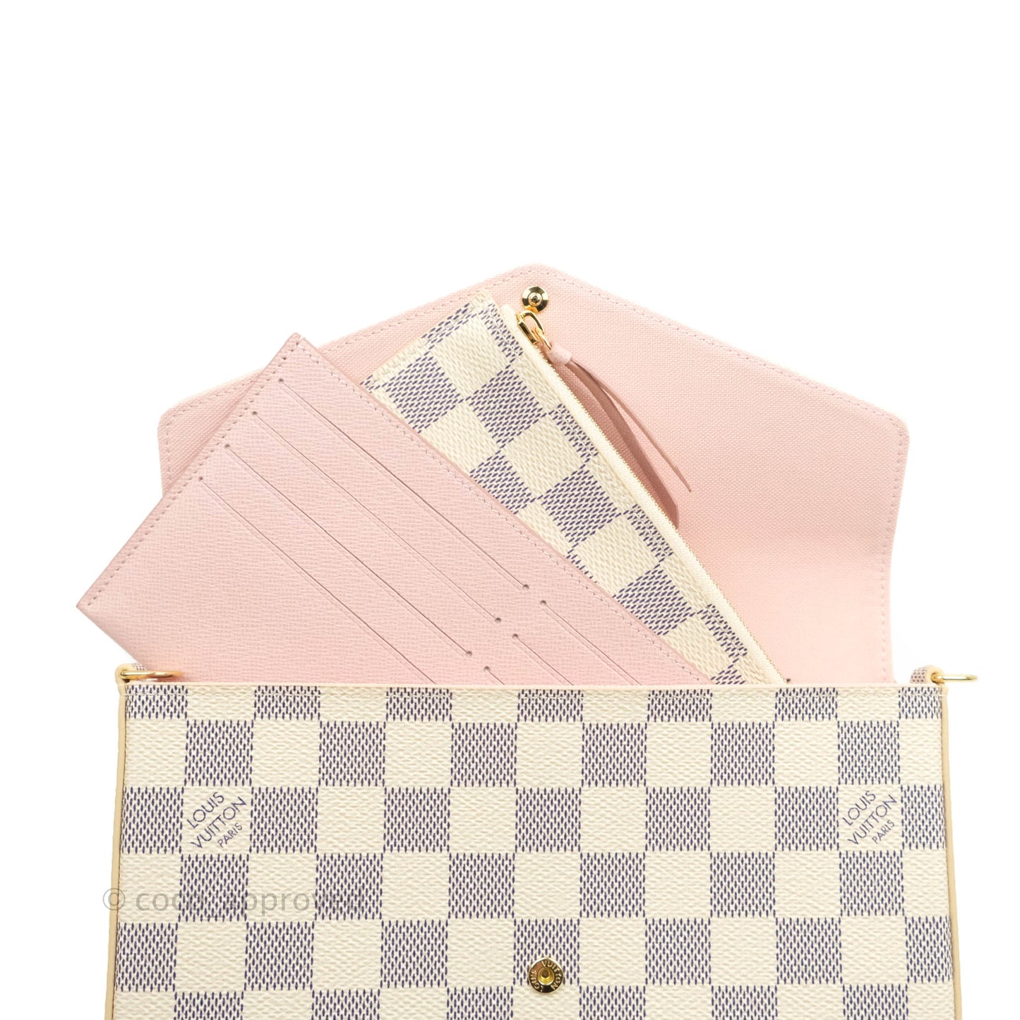 Louis Vuitton Canvas Pochette Félicie Bag Damier Azur