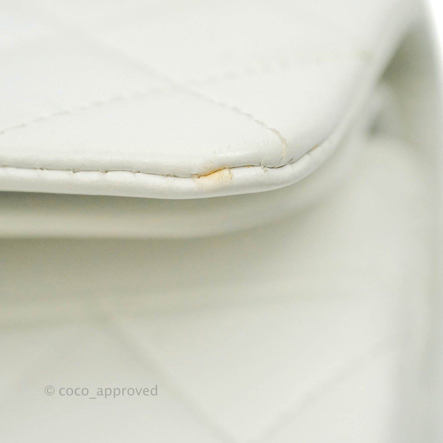 Chanel Classic Vintage Small S/M Flap White Lambskin 24K Gold Hardware