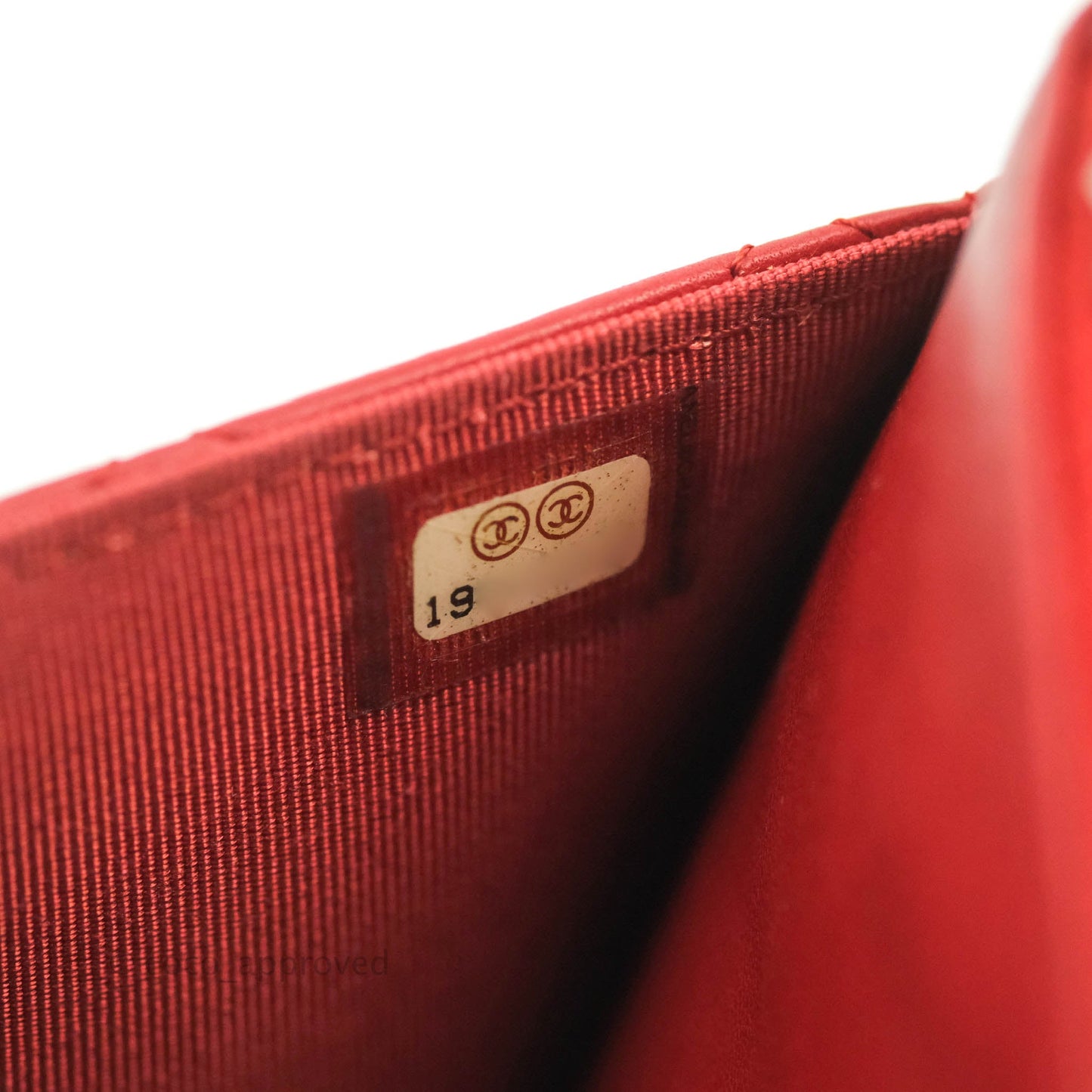 Chanel Quilted Wallet on Chain WOC Red Lambskin Silver Hardware