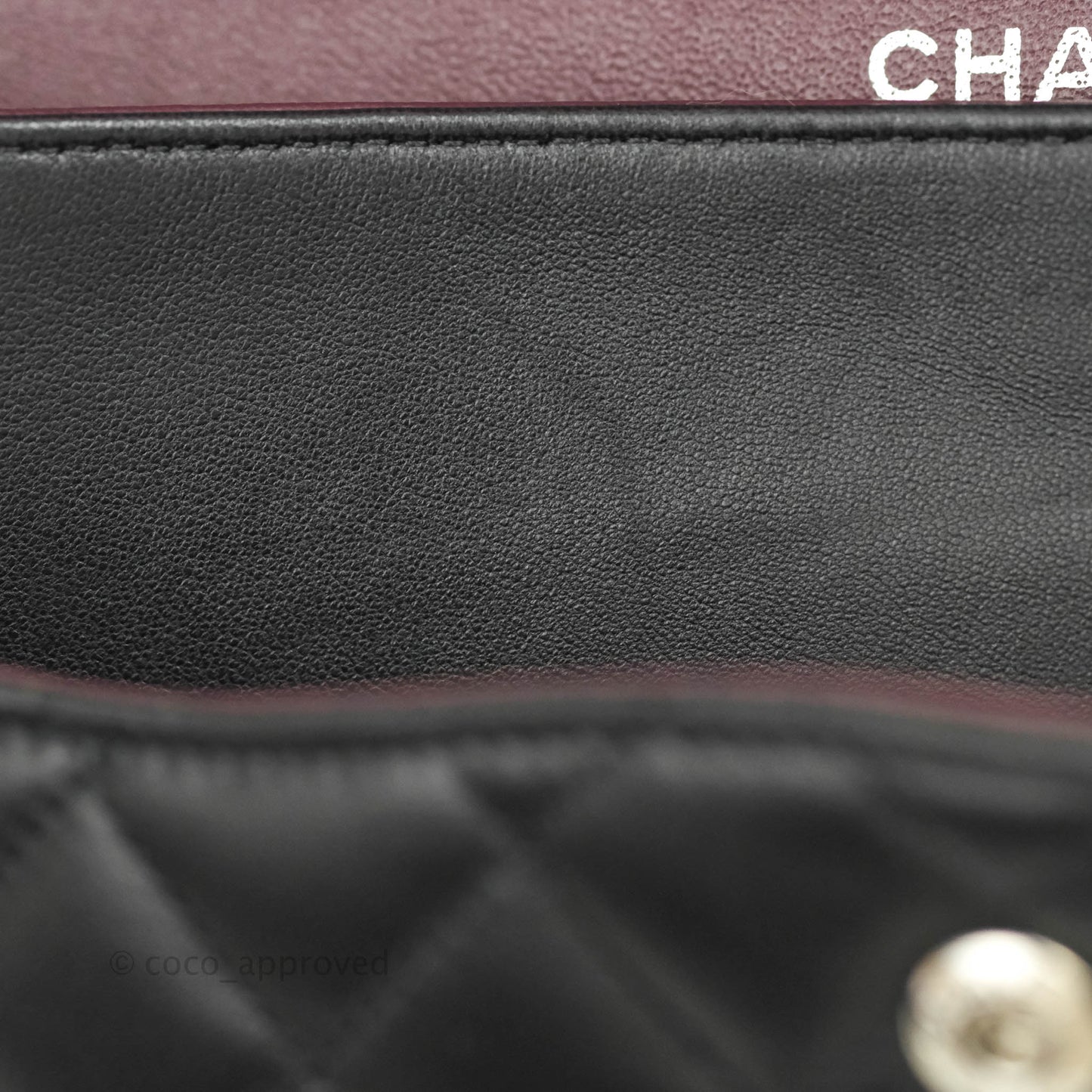 Chanel Classic M/L Medium Double Flap Black Lambskin Silver Hardware