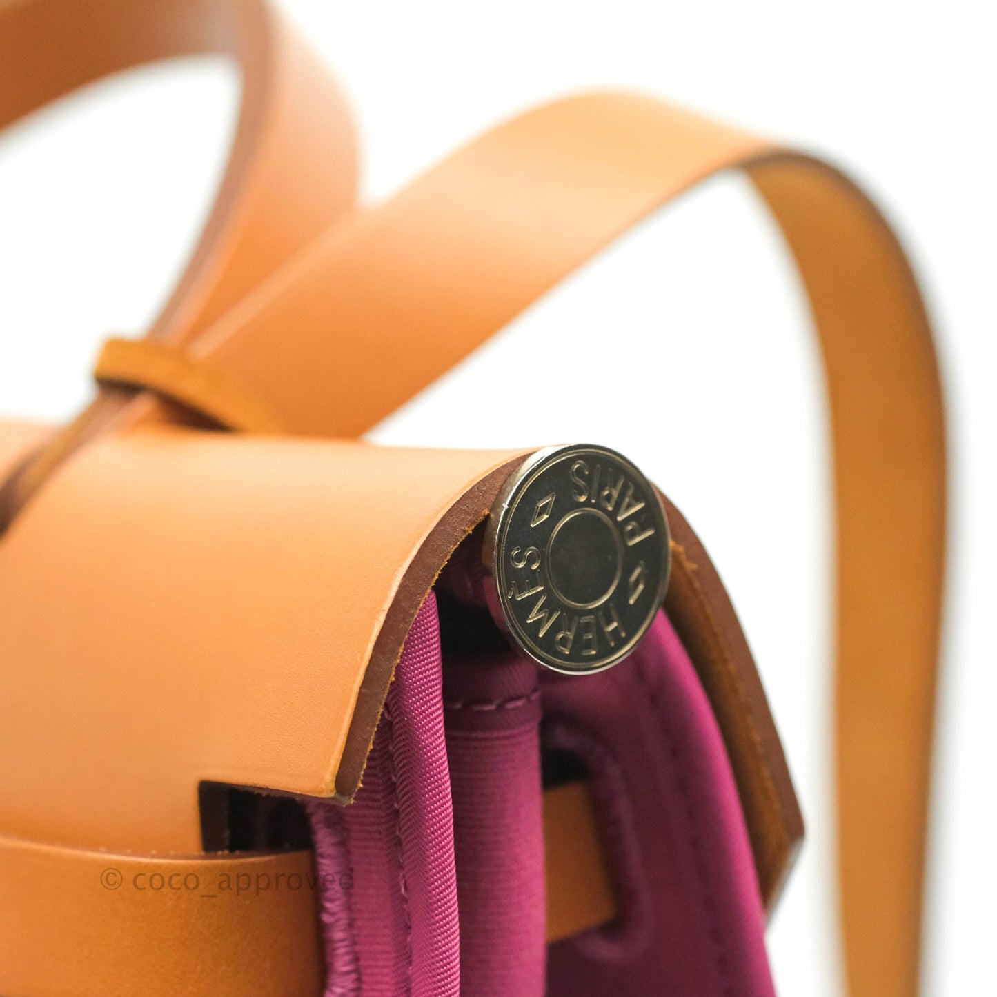 Hermès Herbag Zip 31 Rose Pourpre Tan Leather Palladium Hardware