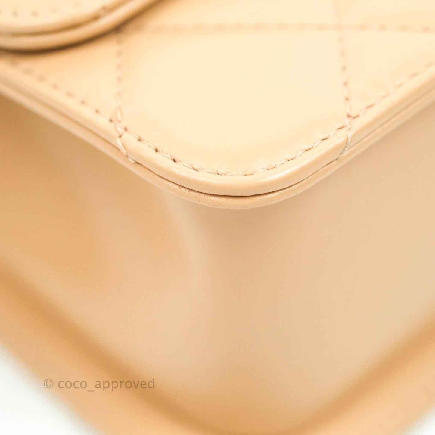 Chanel Quilted Mini Perfect Fit Adjustable Beige Calfskin Gold Hardware 21A