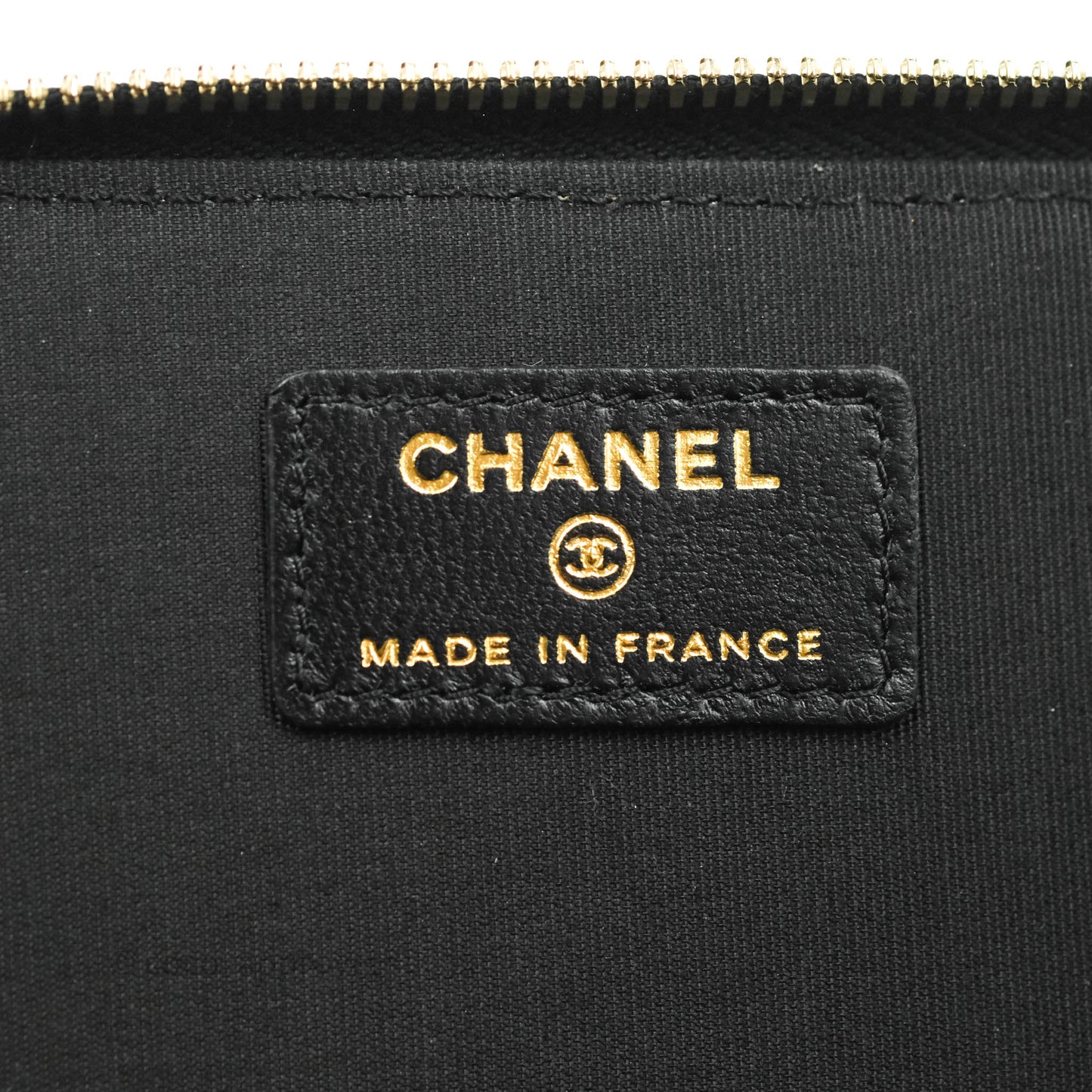 Chanel Classic Vanity Rectangular Top Handle With Chain Black Lambskin Aged Gold Hardware