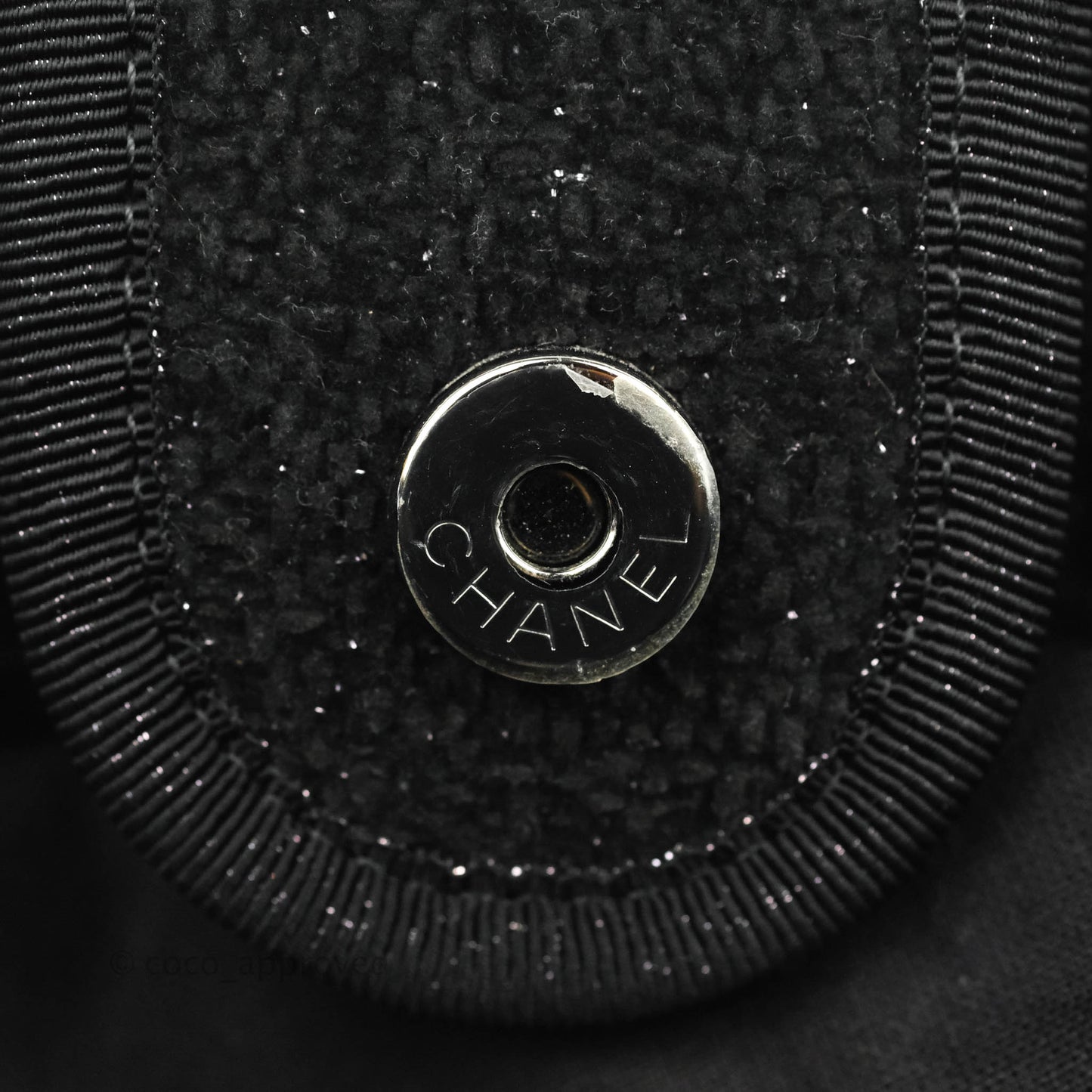 Chanel Medium Deauville Black Glitter Lurex Tote Bag 19A