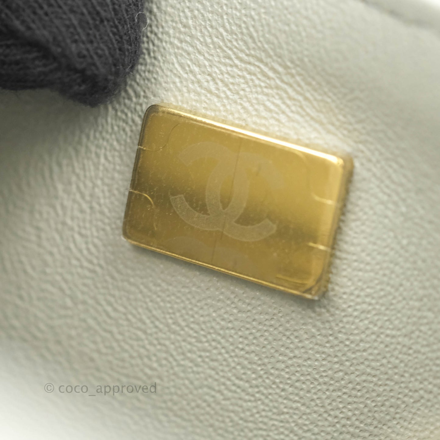 Chanel Quilted Mini Rectangular Flap Light Grey Lambskin Gold Hardware 22C