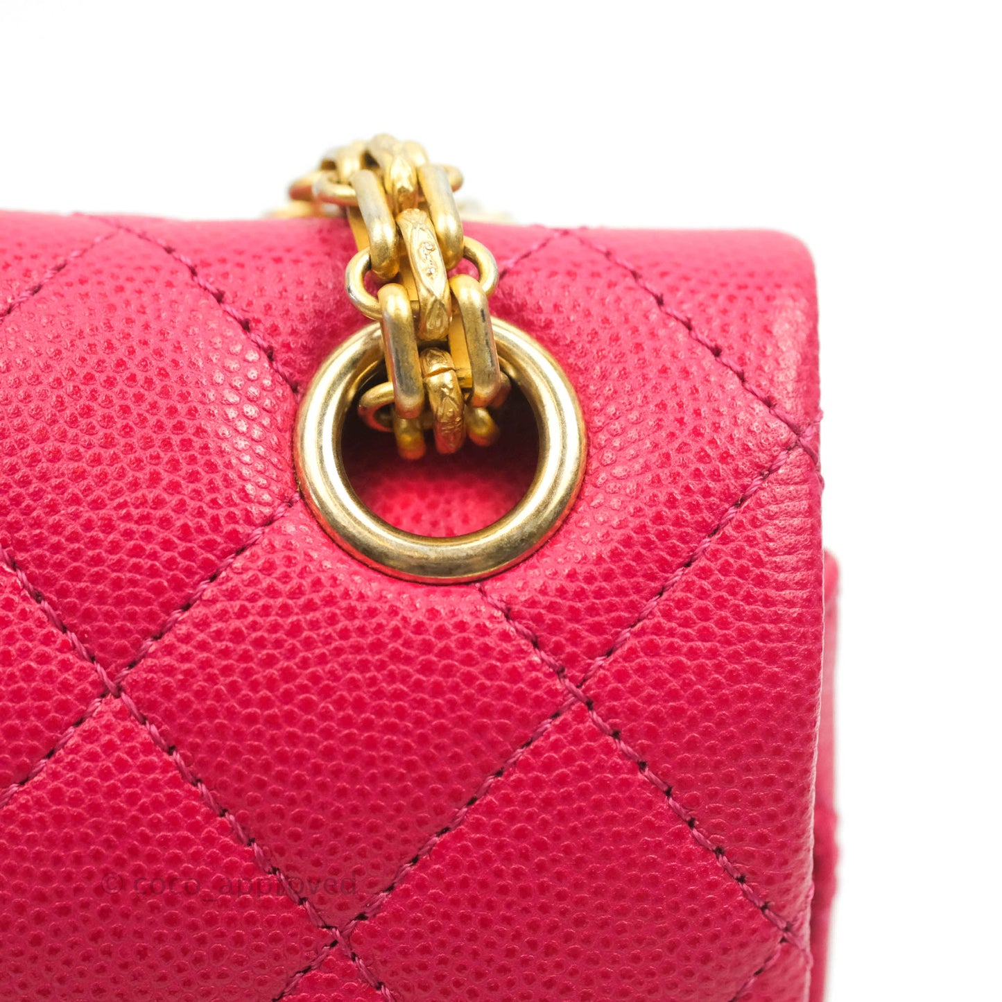 Chanel Reissue 224 Flap Quilted Fuschia Pink Caviar Aged Gold Hardware