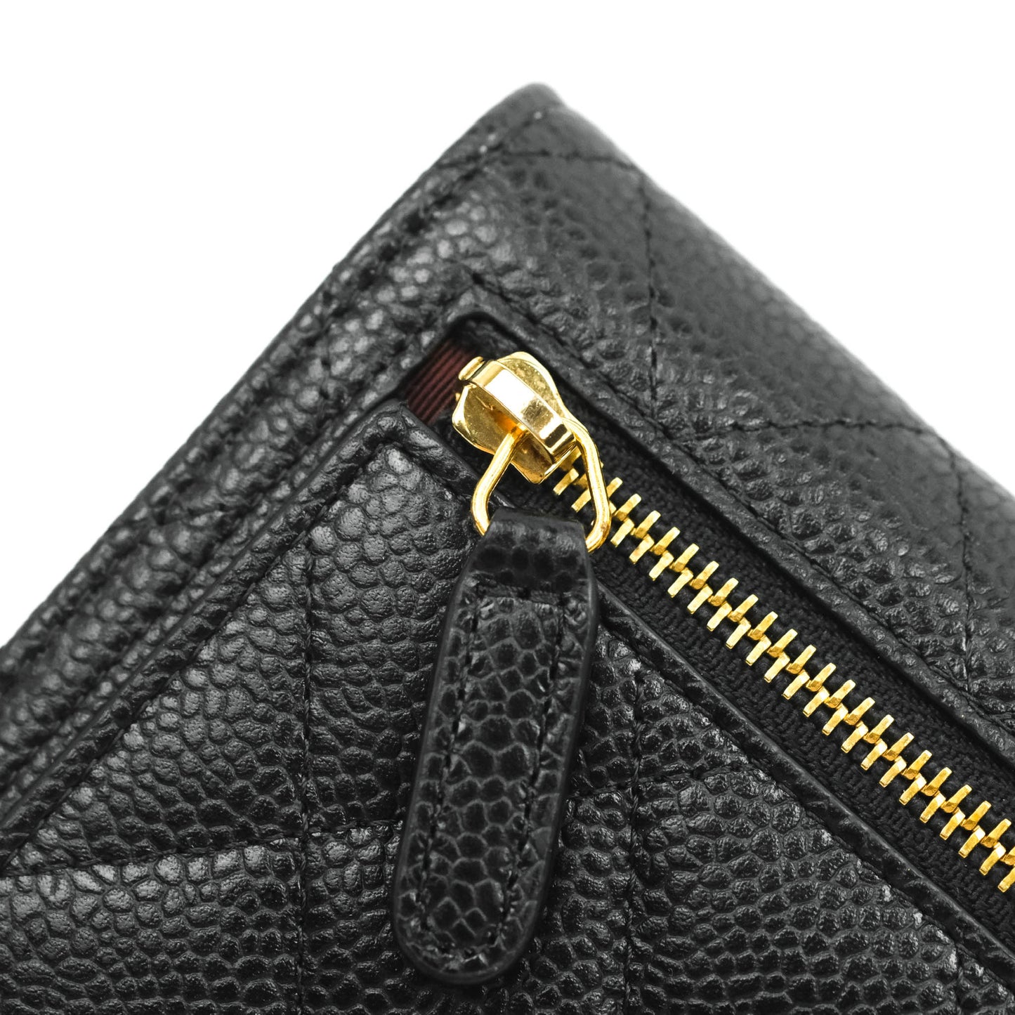 Chanel Classic Flap Wallet Black Caviar Gold Hardware