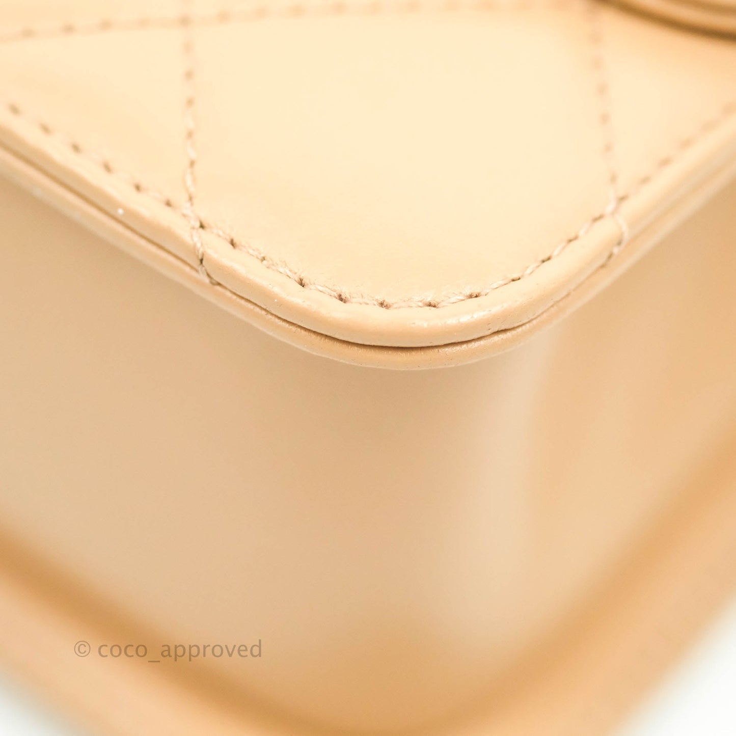 Chanel Quilted Mini Perfect Fit Adjustable Beige Calfskin Gold Hardware 21A