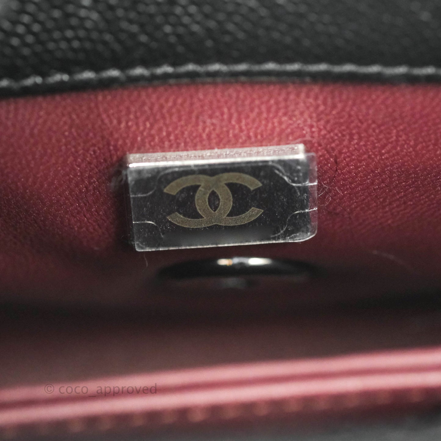 Chanel Extra Mini Chevron Coco Handle Bag So Black Caviar