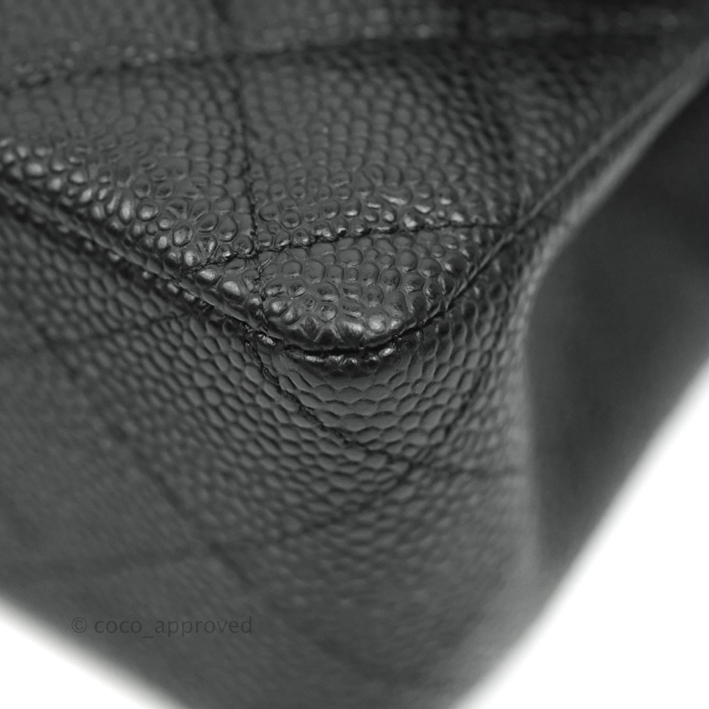 Chanel Medium M/L Quilted Classic Flap Black Caviar Gold Hardware