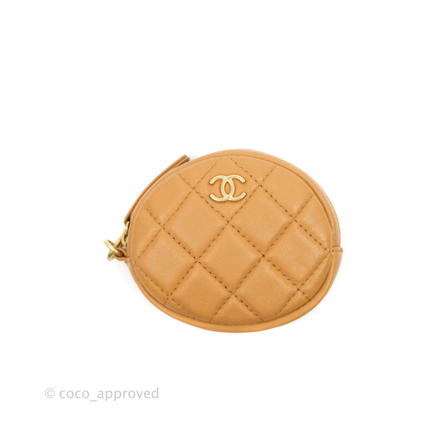 Chanel Quilted Flap With Coin Purse Caramel Calfskin Aged Gold Hardware 19K