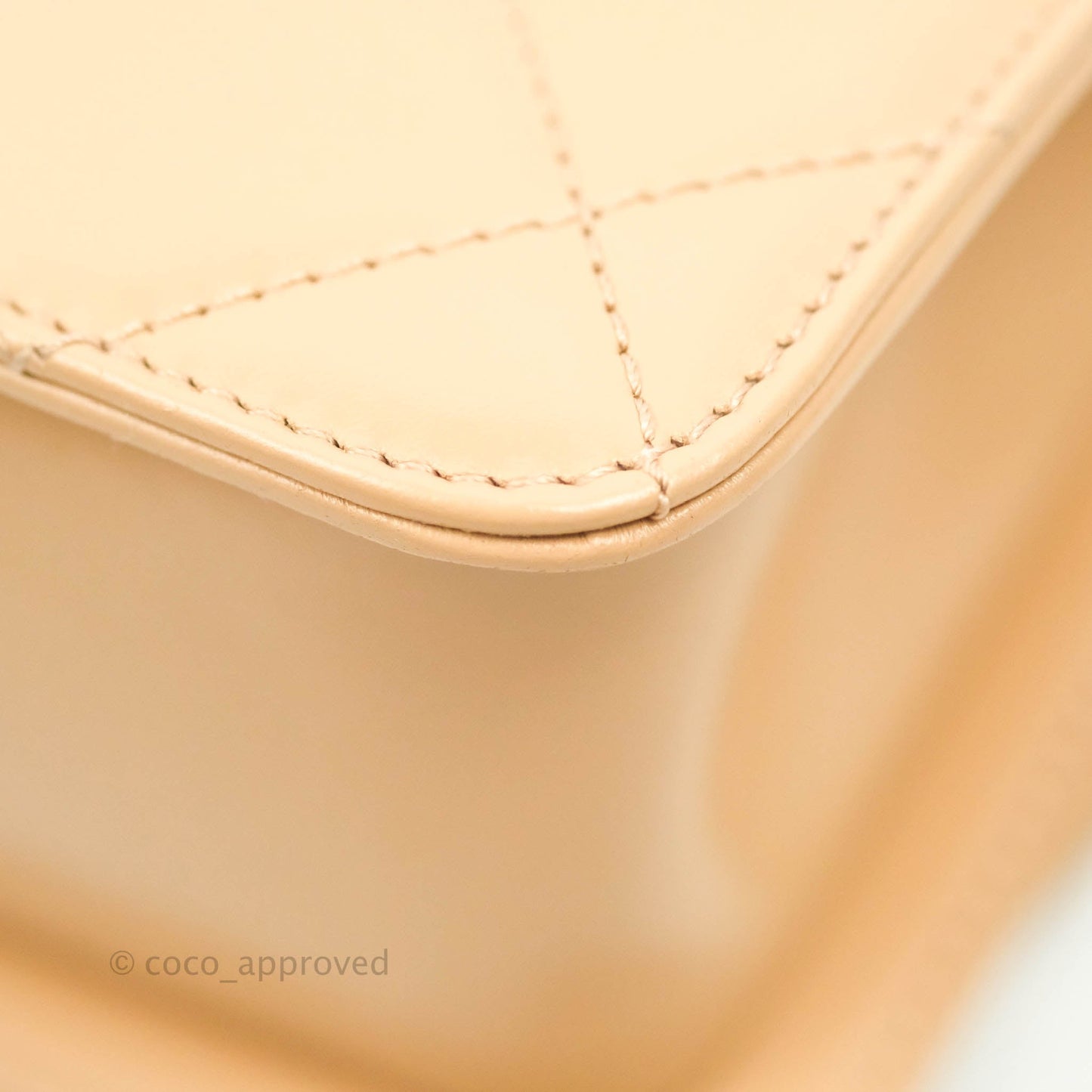 Chanel Quilted Mini Perfect Fit Adjustable Beige Calfskin Gold Hardware 21A