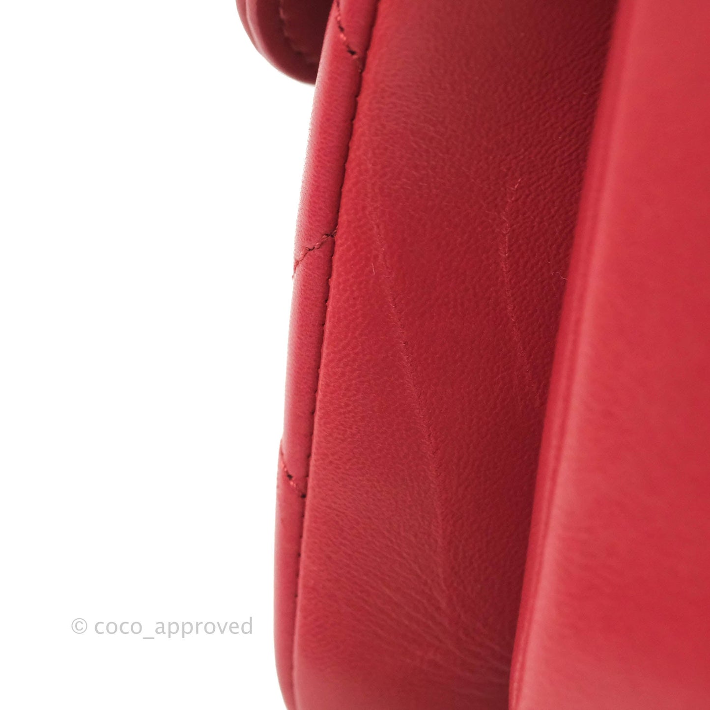 Chanel Small Quilted Trendy CC Red Lambskin Gold Hardware