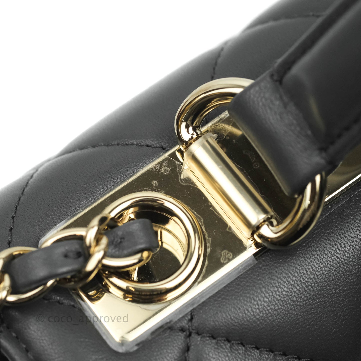 Chanel Small Trendy CC Dark Grey Lambskin Gold Hardware 21K