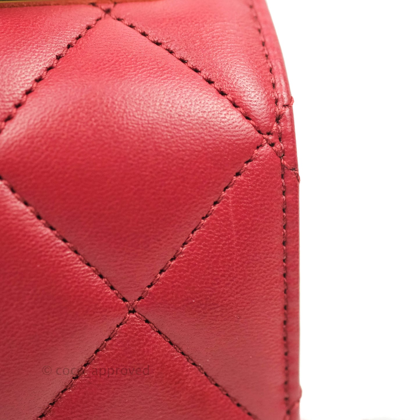 Chanel Small Quilted Trendy CC Red Lambskin Gold Hardware