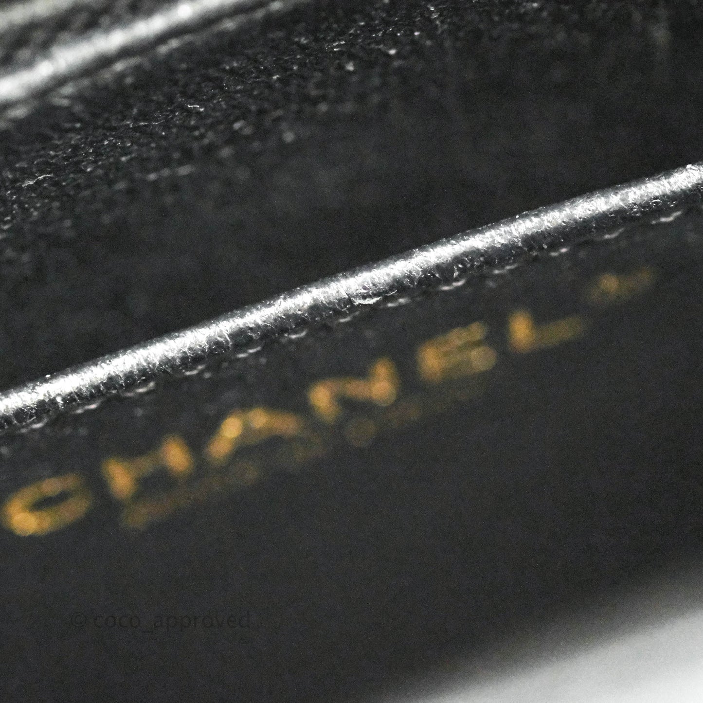 Chanel Quilted Mini Square Flap Bag Black Caviar Aged Gold Hardware