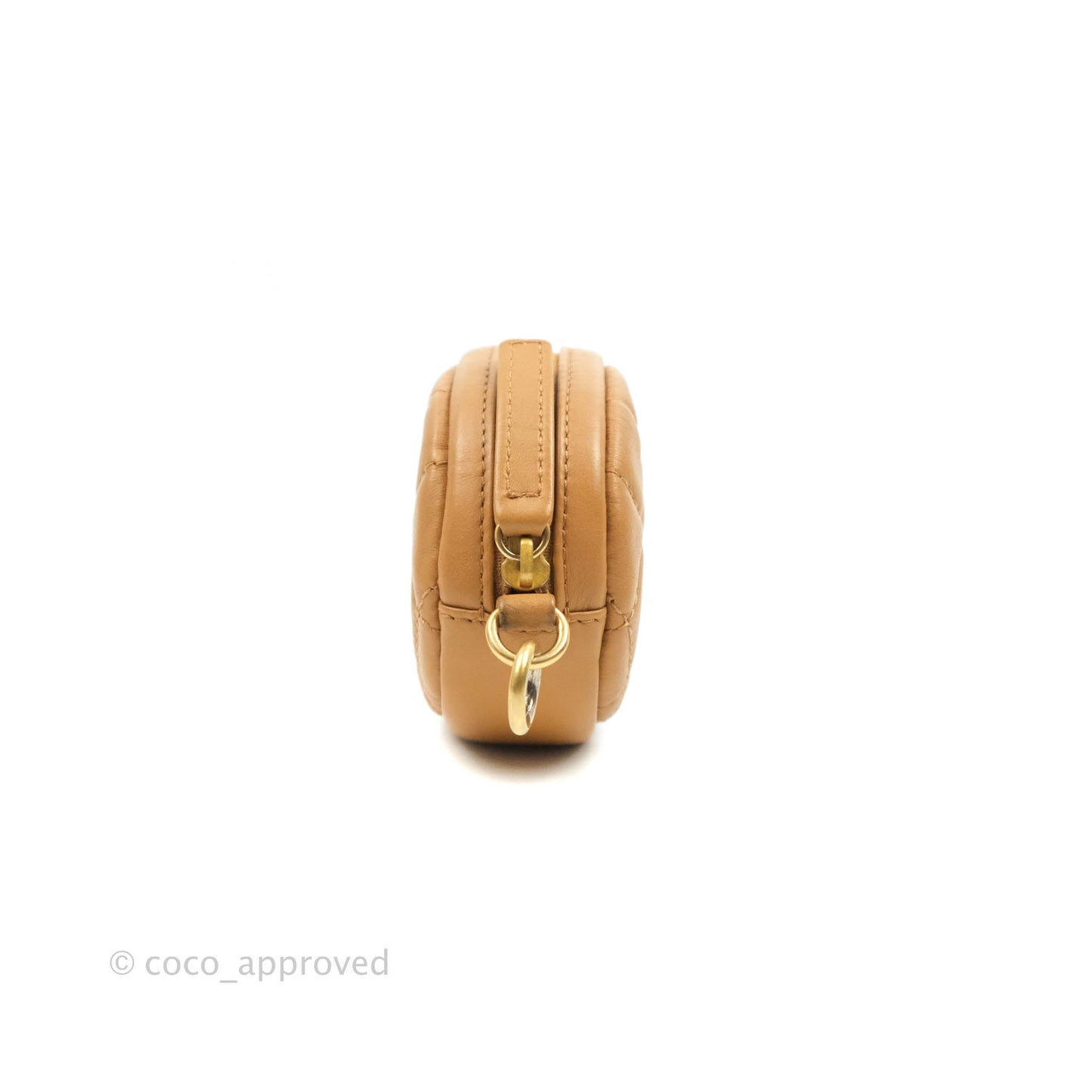 Chanel Quilted Flap With Coin Purse Caramel Calfskin Aged Gold Hardware 19K