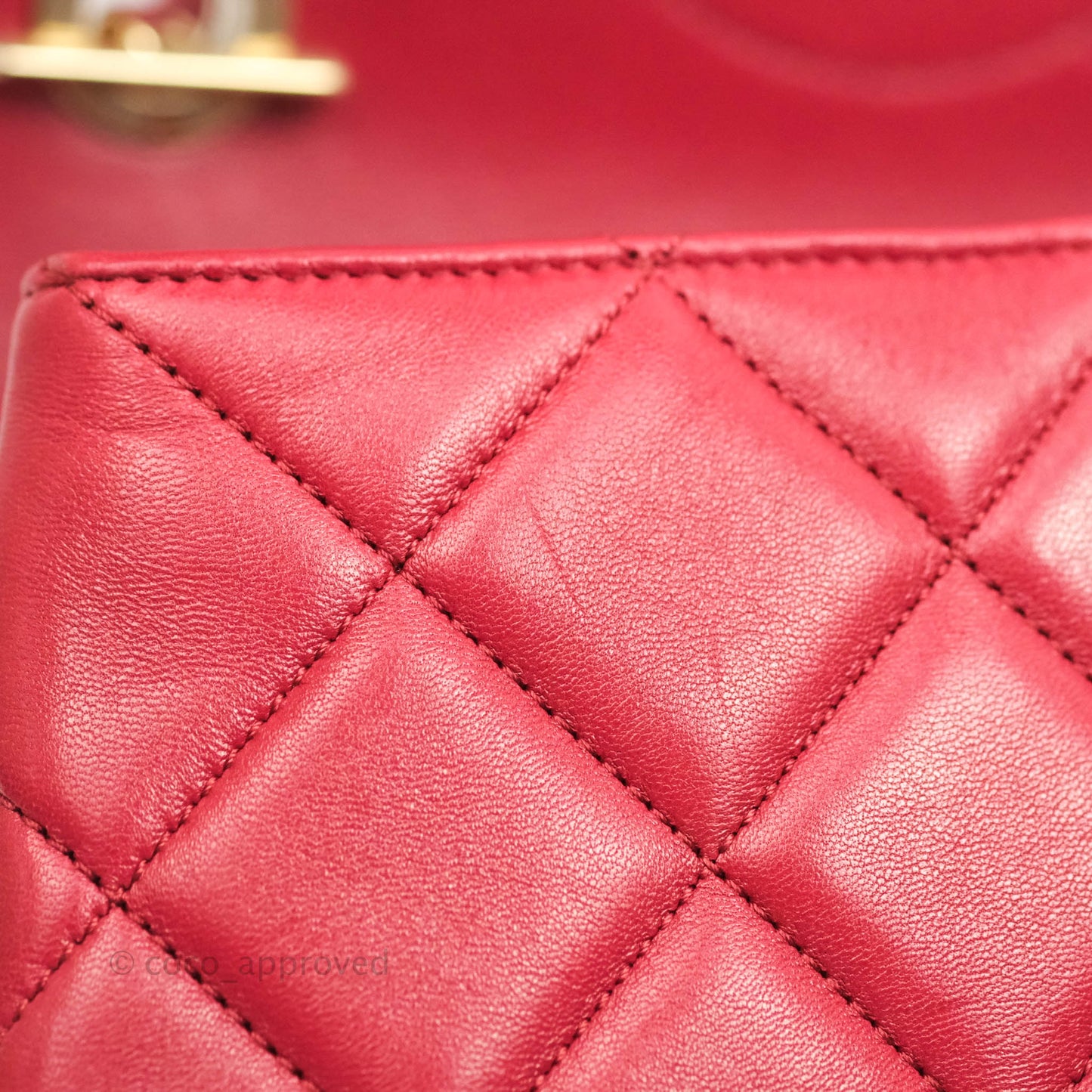 Chanel Small Quilted Trendy CC Red Lambskin Gold Hardware