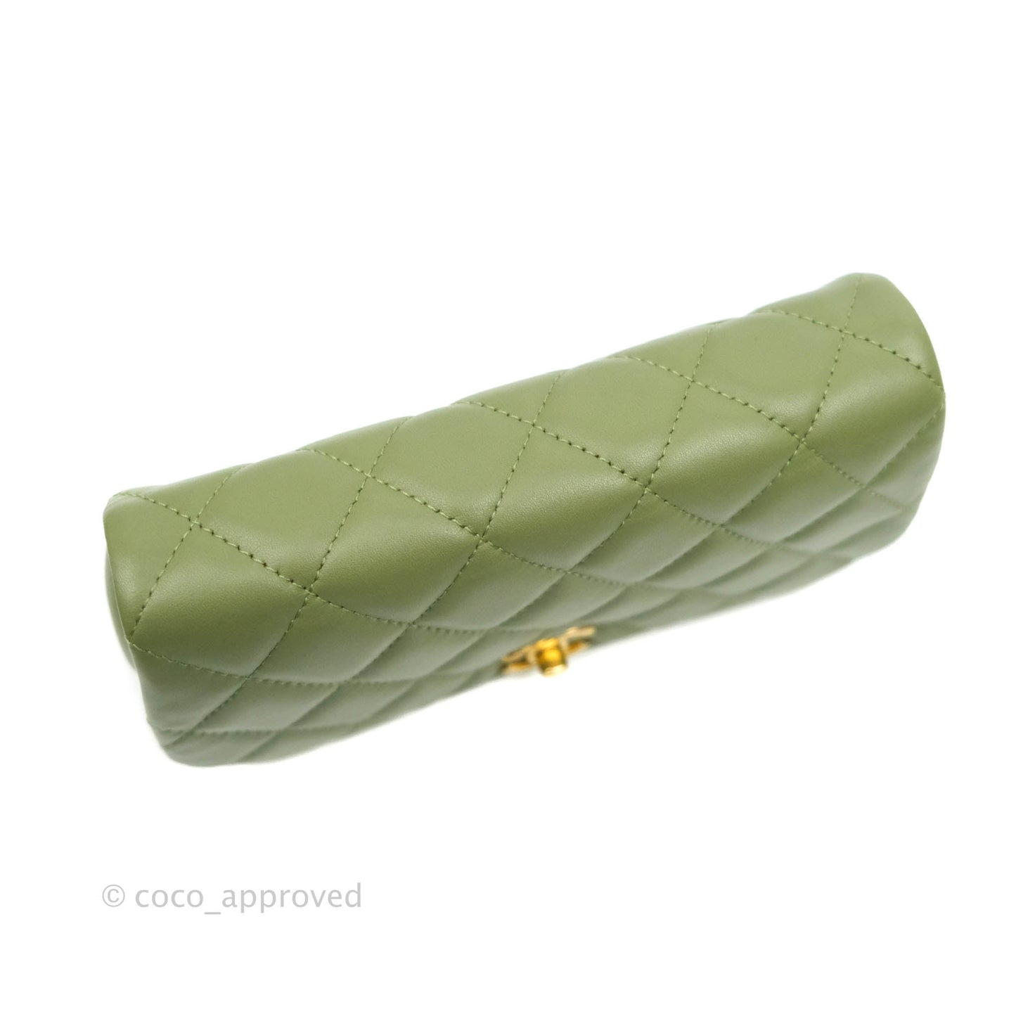 Chanel Clutch with Chain Olive Calfskin Aged Gold Hardware