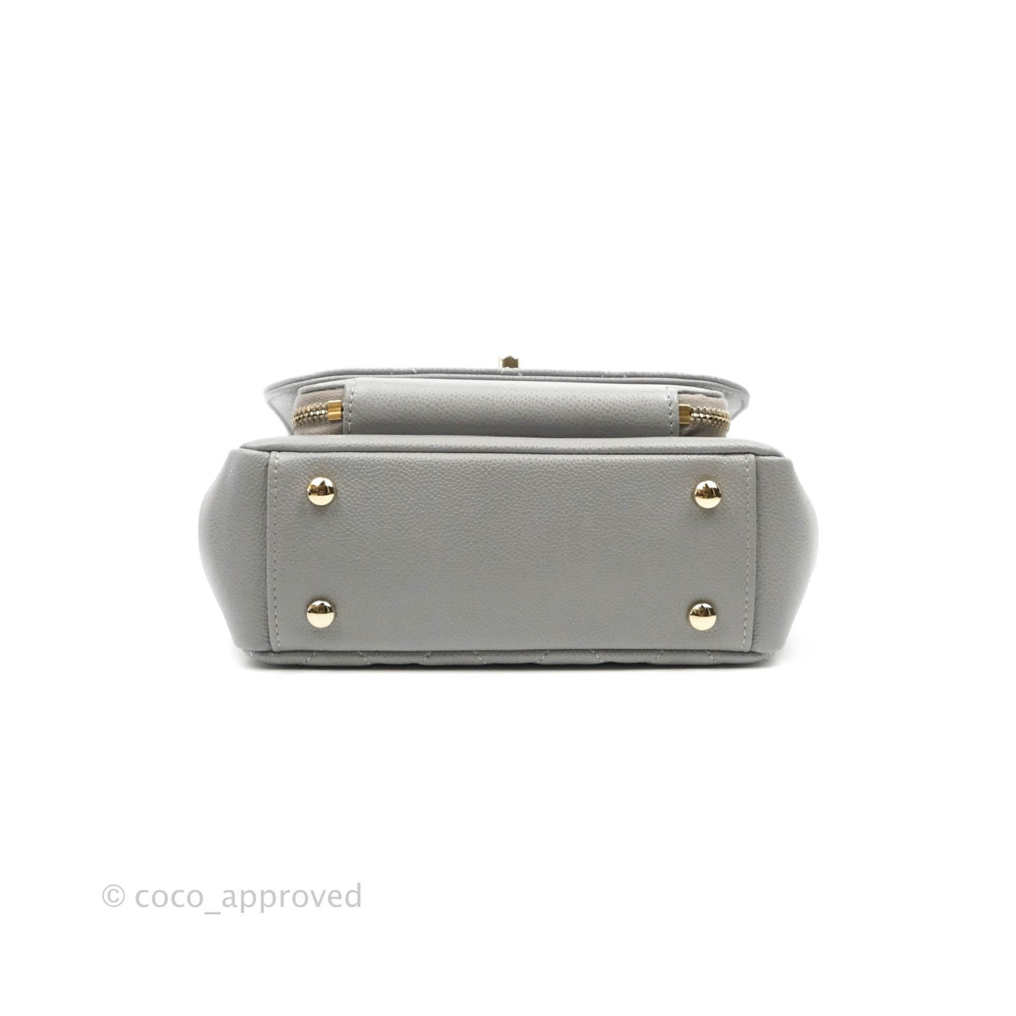Chanel Quilted Small Business Affinity Flap Grey Caviar Gold Hardware