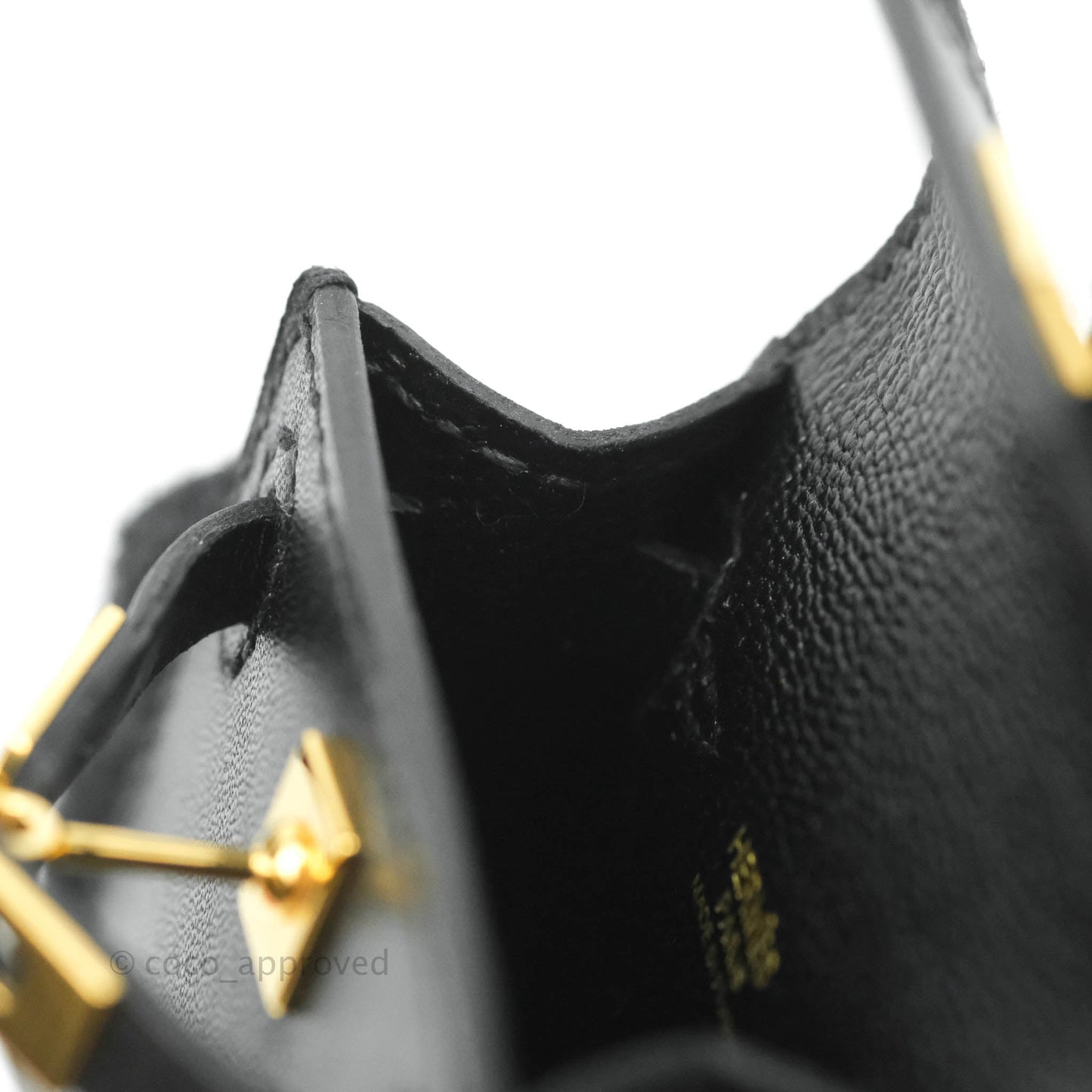 Hermès Kelly Twilly Around Bag Charm Black Tadelakt Gold Hardware