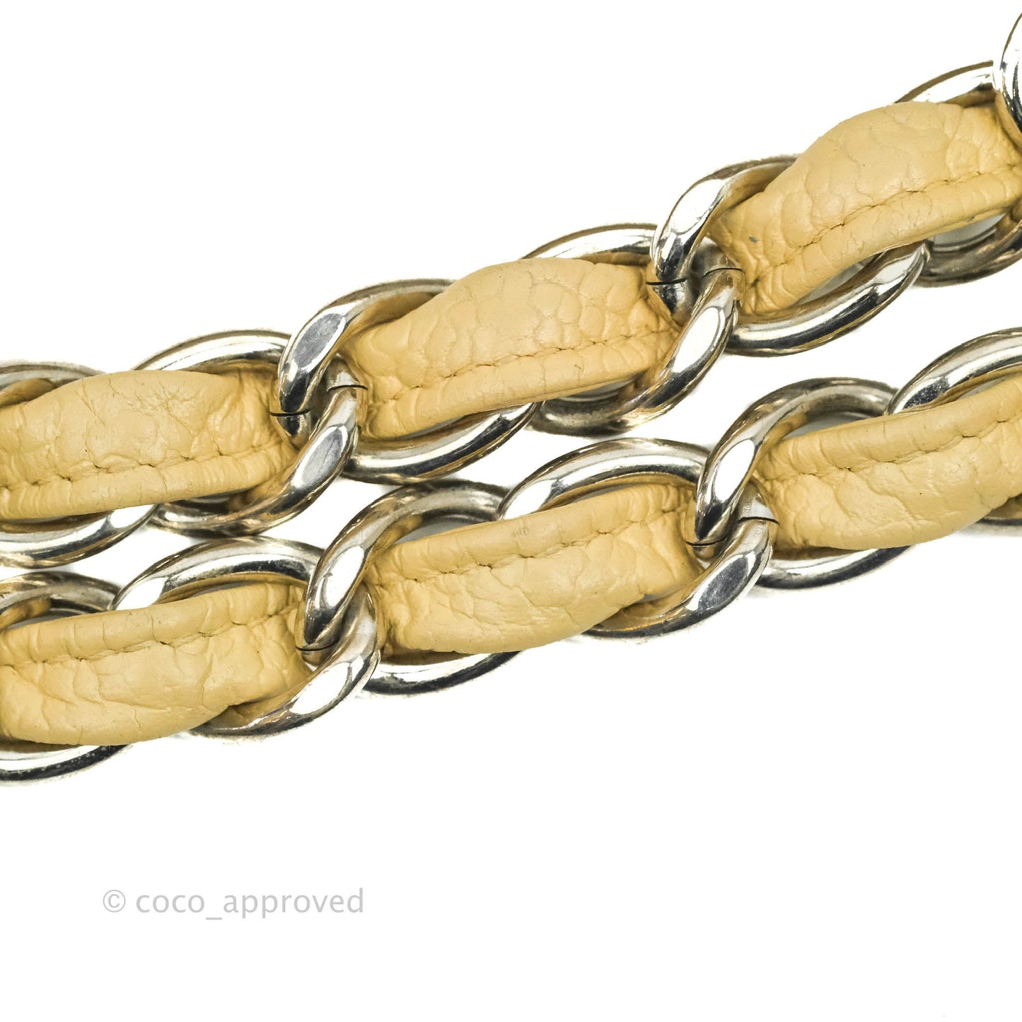 Chanel Jumbo Single Flap Beige Caviar Silver Hardware
