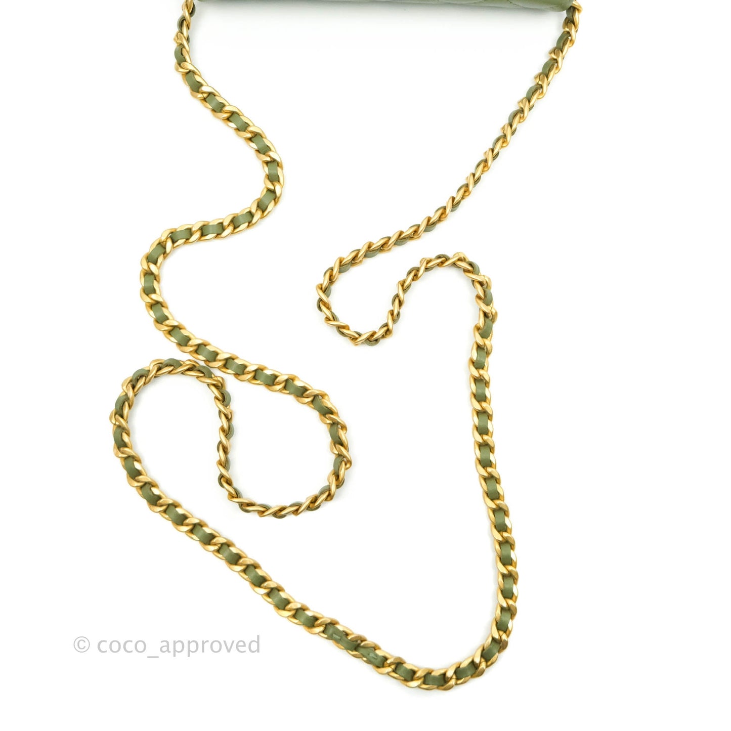 Chanel Clutch with Chain Olive Calfskin Aged Gold Hardware