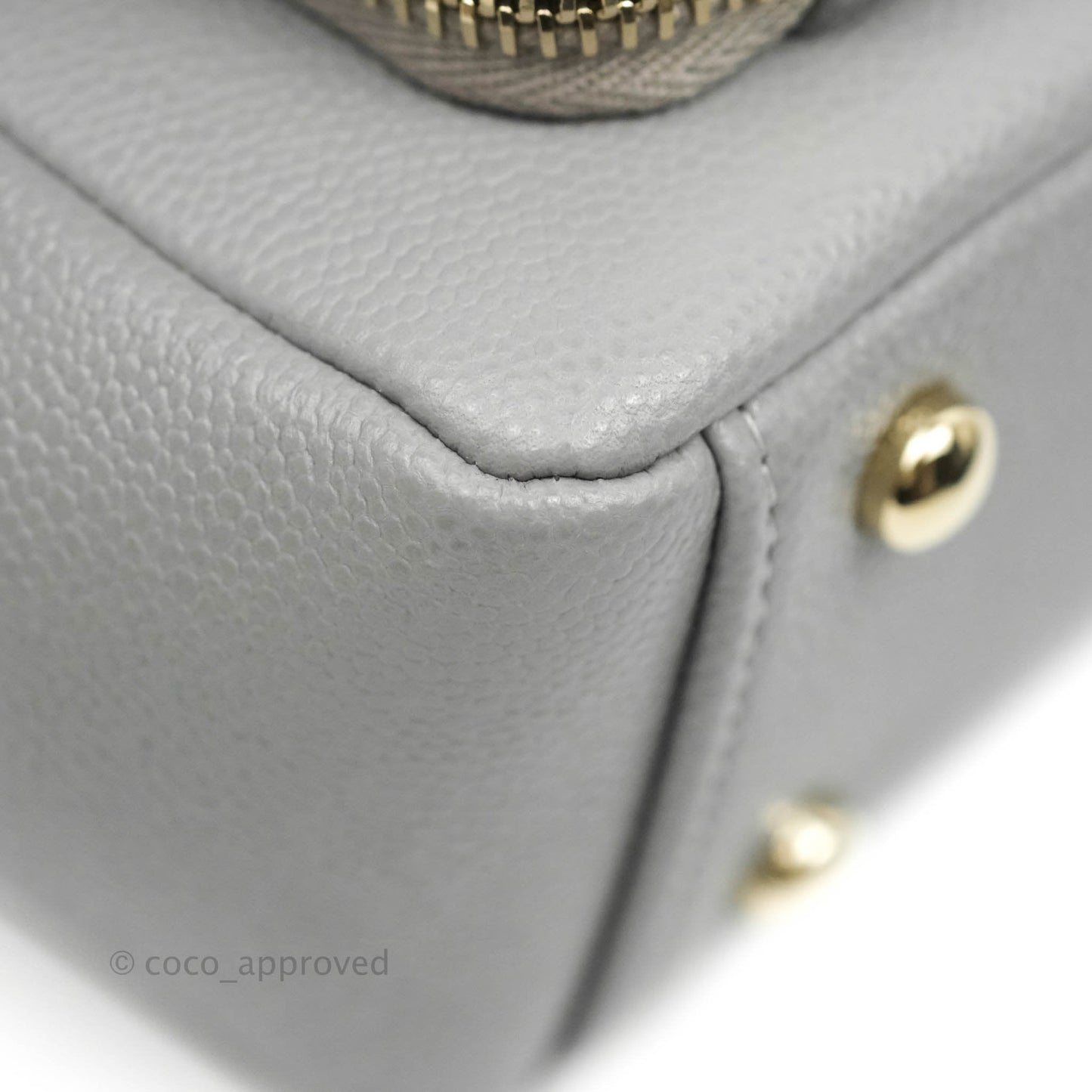 Chanel Quilted Small Business Affinity Flap Grey Caviar Gold Hardware