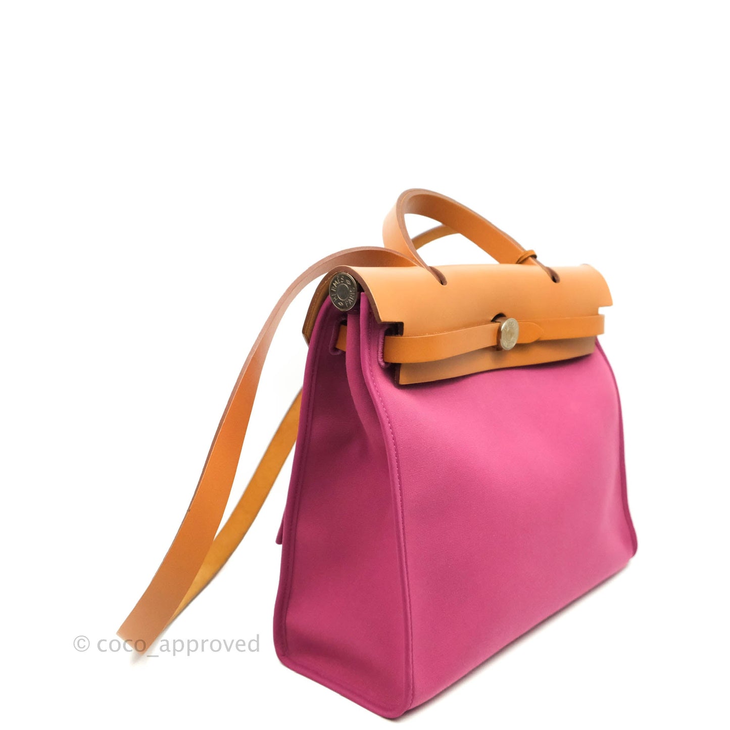 Hermès Herbag Zip 31 Rose Pourpre Tan Leather Palladium Hardware