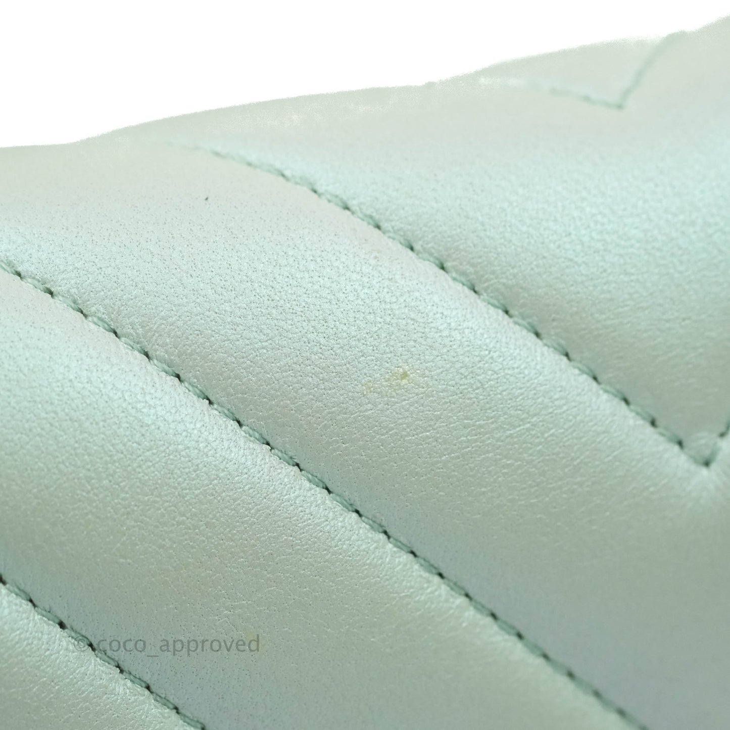 Chanel Medium Chevron Boy Iridescent Light Mint Calfskin Silver Hardware