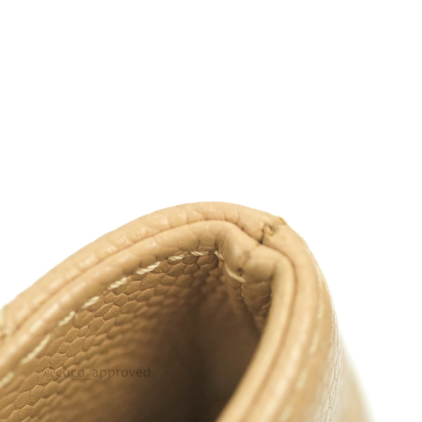 Chanel Vintage CC Dark Beige Caviar Tote Bag Gold Hardware