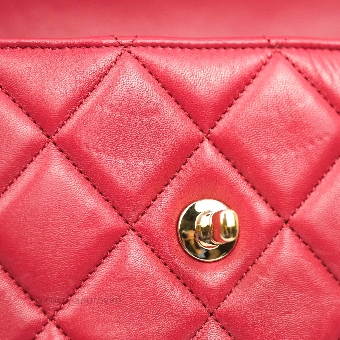 Chanel Small Quilted Trendy CC Red Lambskin Gold Hardware