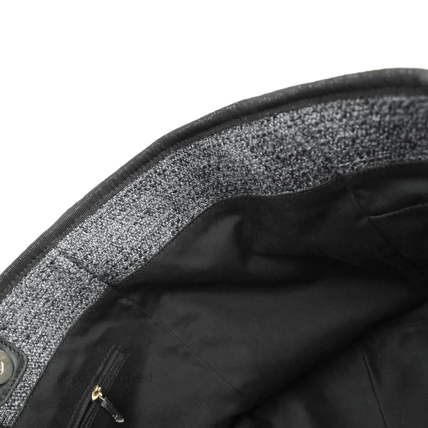 Chanel Deauville Charcoal Grey Canvas Gold Hardware