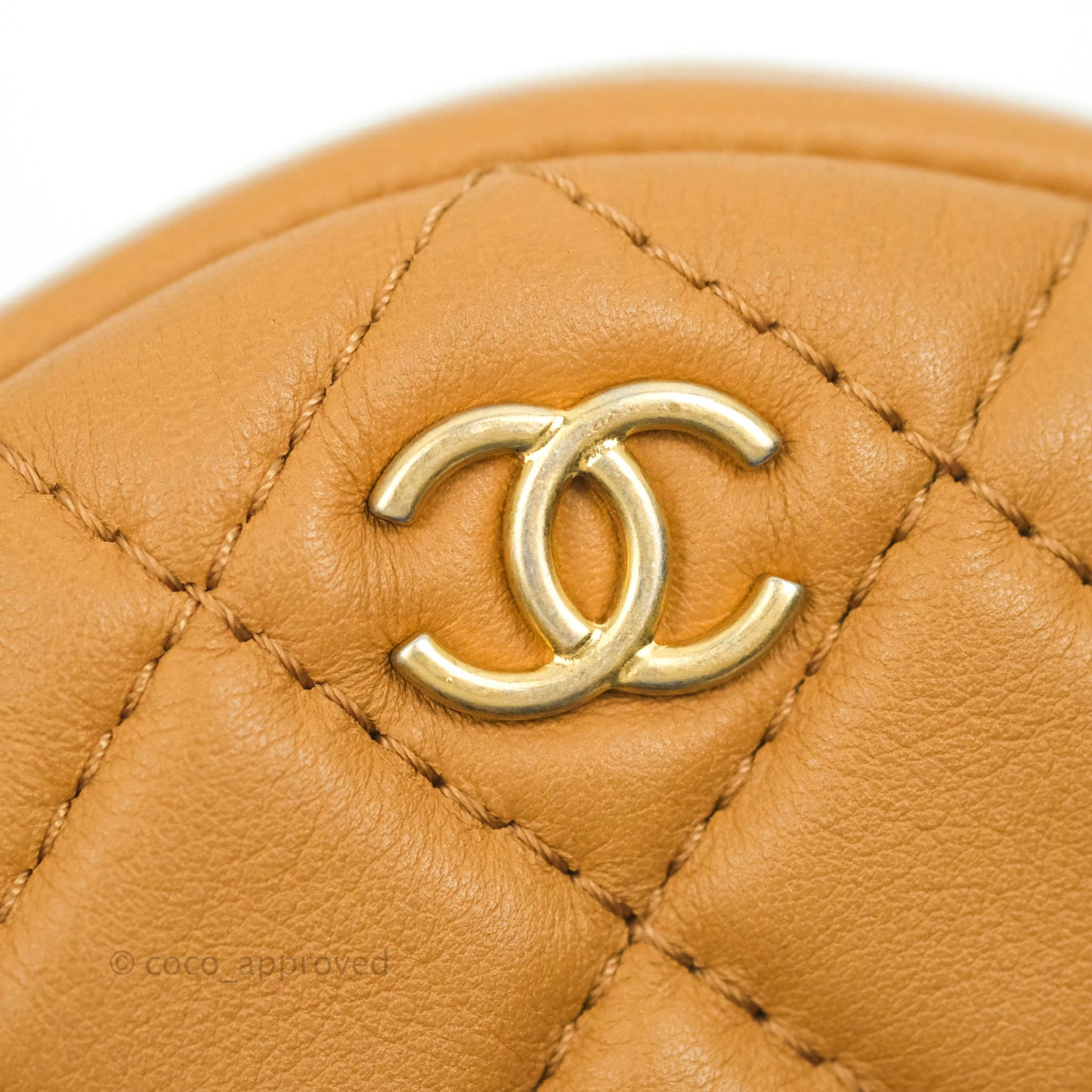 Chanel Quilted Flap With Coin Purse Caramel Calfskin Aged Gold Hardware 19K