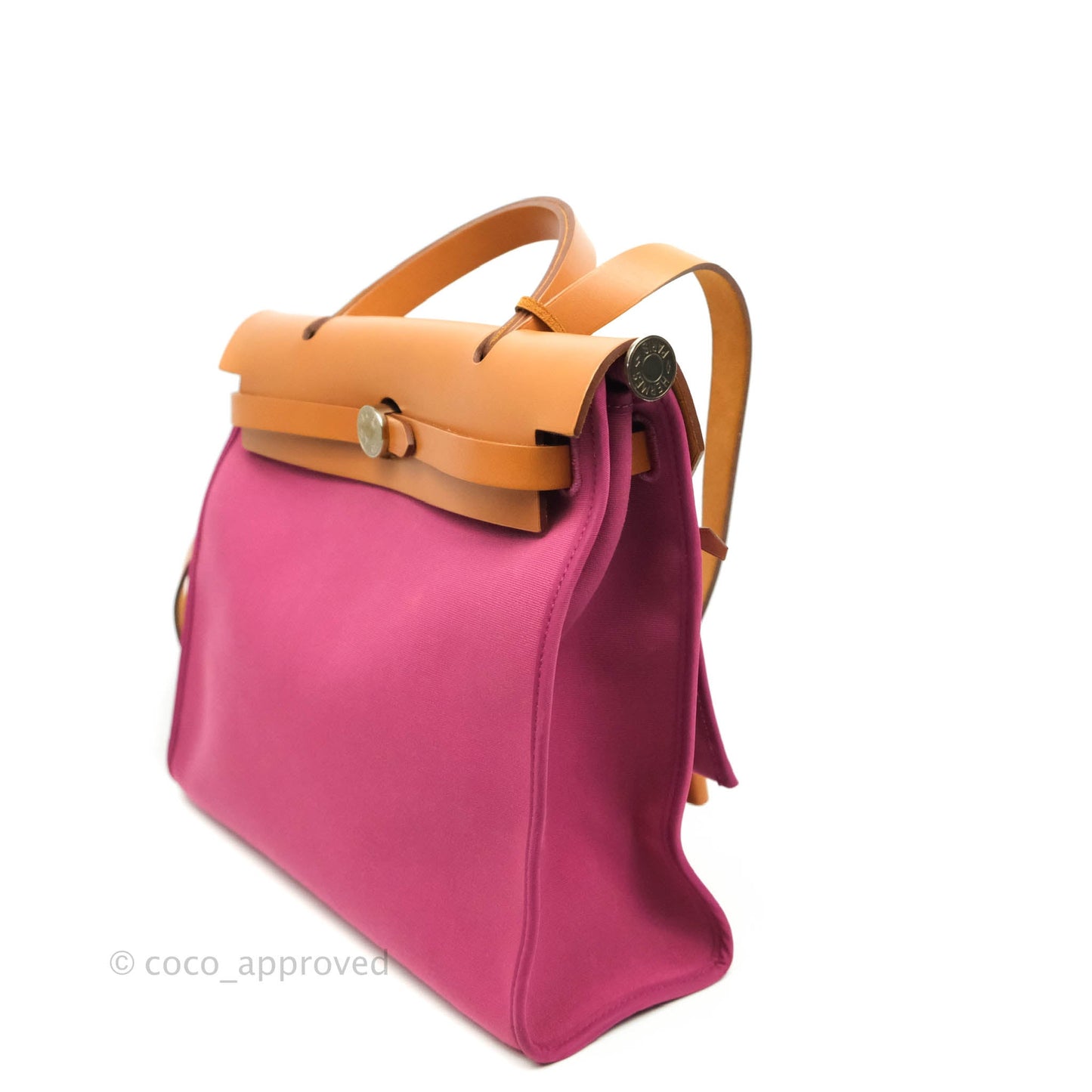 Hermès Herbag Zip 31 Rose Pourpre Tan Leather Palladium Hardware