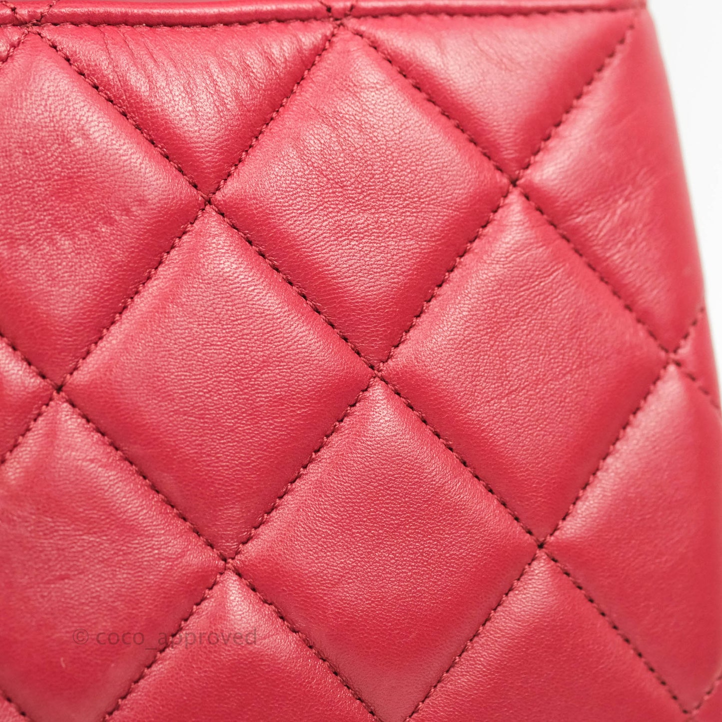 Chanel Small Quilted Trendy CC Red Lambskin Gold Hardware