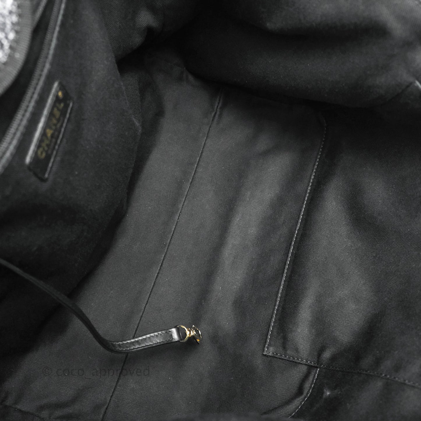 Chanel Deauville Charcoal Grey Canvas Gold Hardware