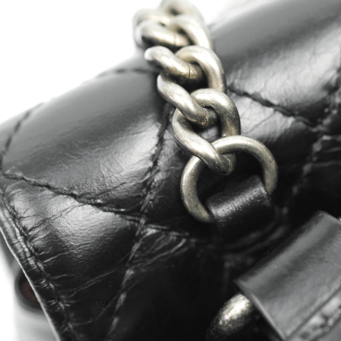 Chanel Quilted Double Sided Flap Black Aged Calfskin Ruthenium Hardware