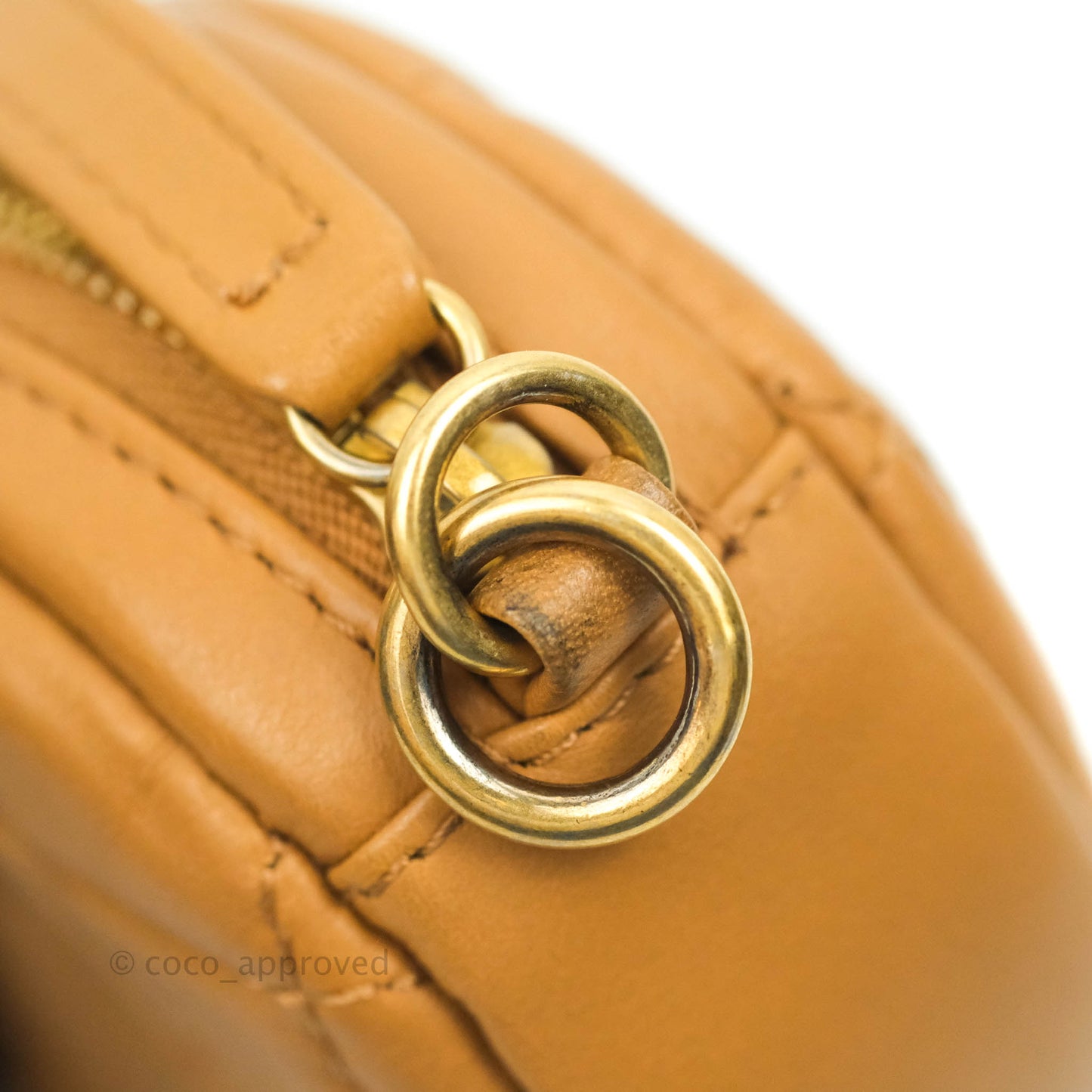 Chanel Quilted Flap With Coin Purse Caramel Calfskin Aged Gold Hardware 19K