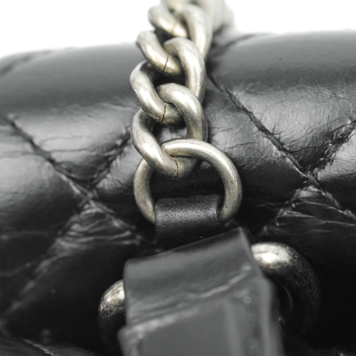 Chanel Quilted Double Sided Flap Black Aged Calfskin Ruthenium Hardware