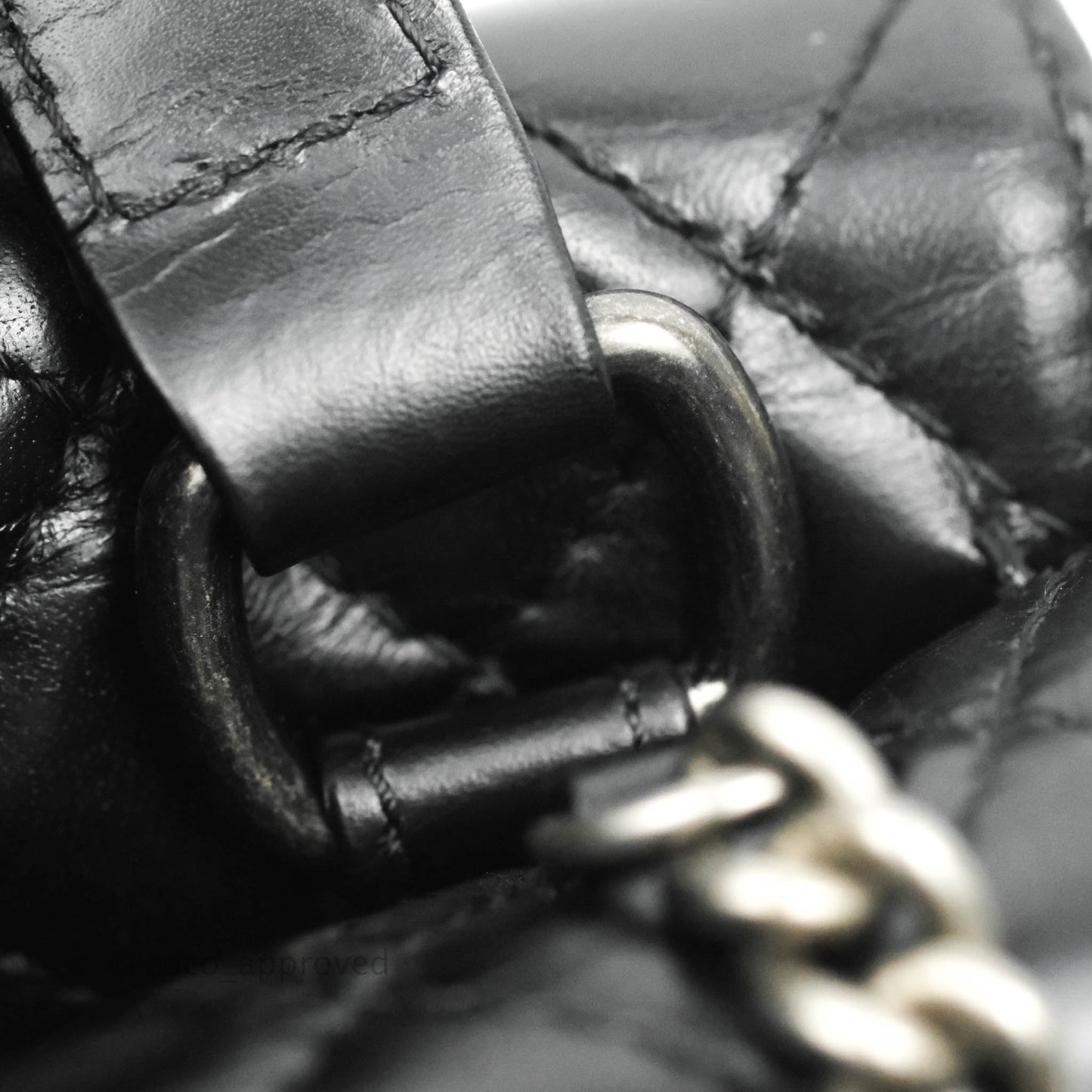 Chanel Quilted Double Sided Flap Black Aged Calfskin Ruthenium Hardware