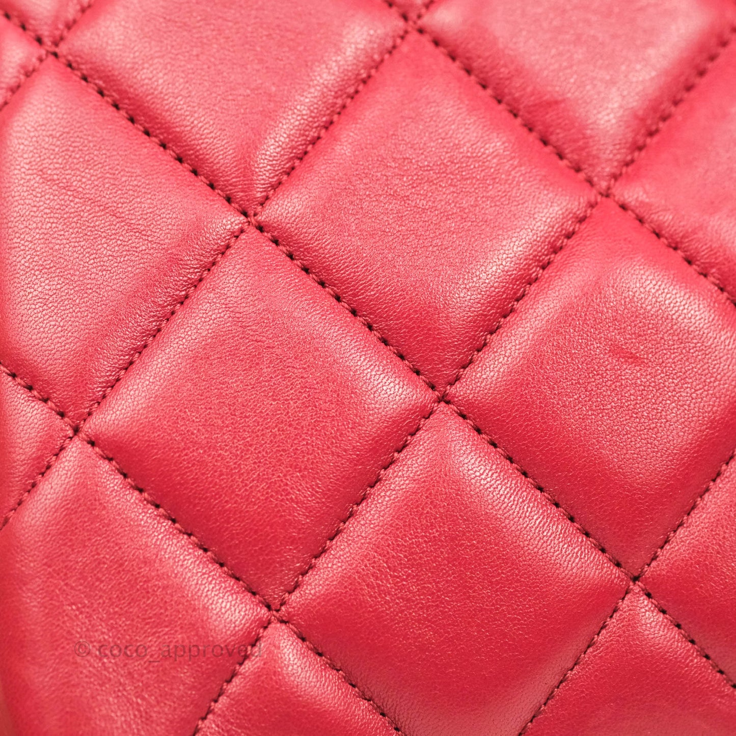 Chanel Small Quilted Trendy CC Red Lambskin Gold Hardware