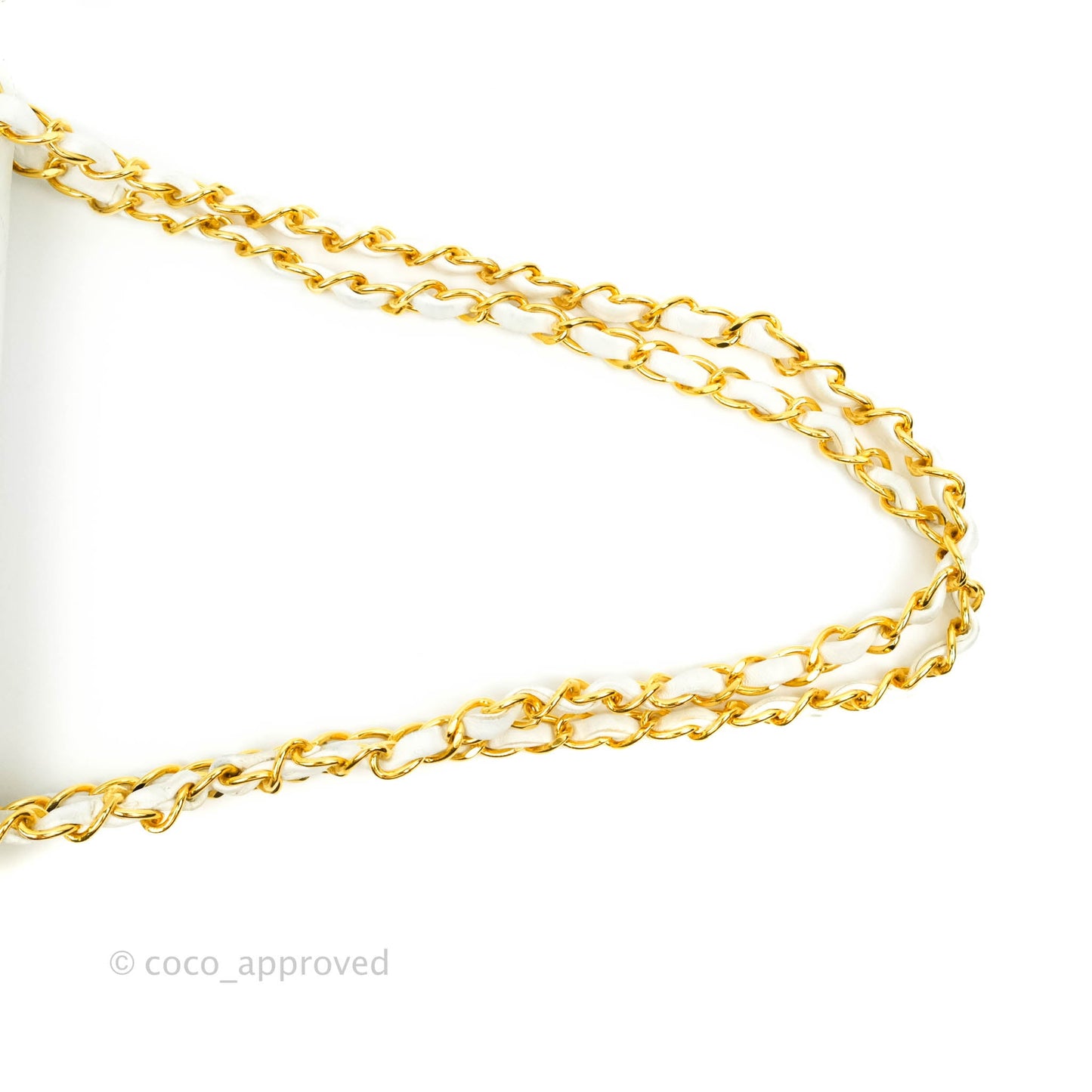 Chanel Classic Vintage Small S/M Flap White Lambskin 24K Gold Hardware
