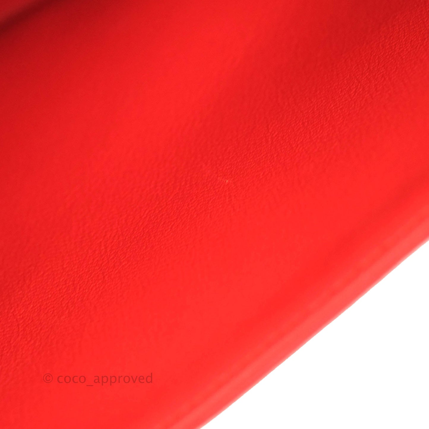 Chanel Classic M/L Medium Double Flap Poppy Red Lambskin Silver Hardware