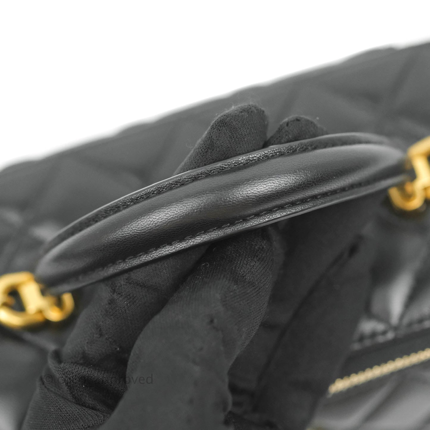Chanel Classic Vanity Rectangular Top Handle With Chain Black Lambskin Gold Hardware