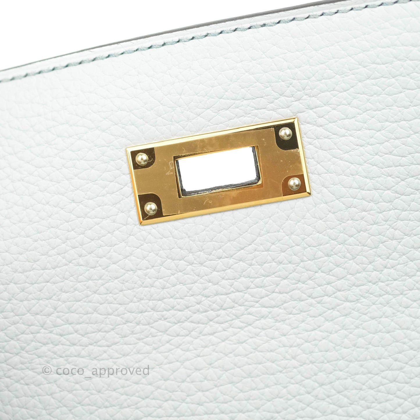 Hermès Kelly 28 Retourne Taurillon Clemence Bleu Pale Gold Hardware