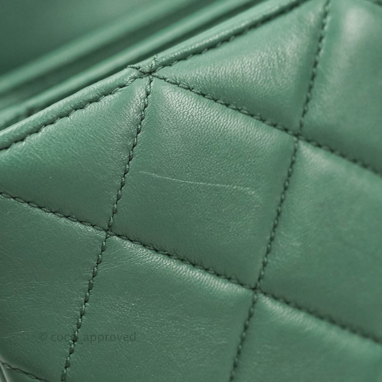 Chanel Quilted Trendy CC Small Green Lambskin Gold Hardware