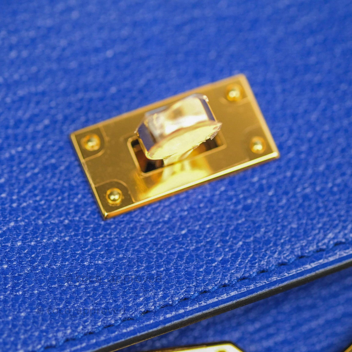 Hermès Kelly Wallet Chevre Mysore Bleu Electrique Gold Hardware